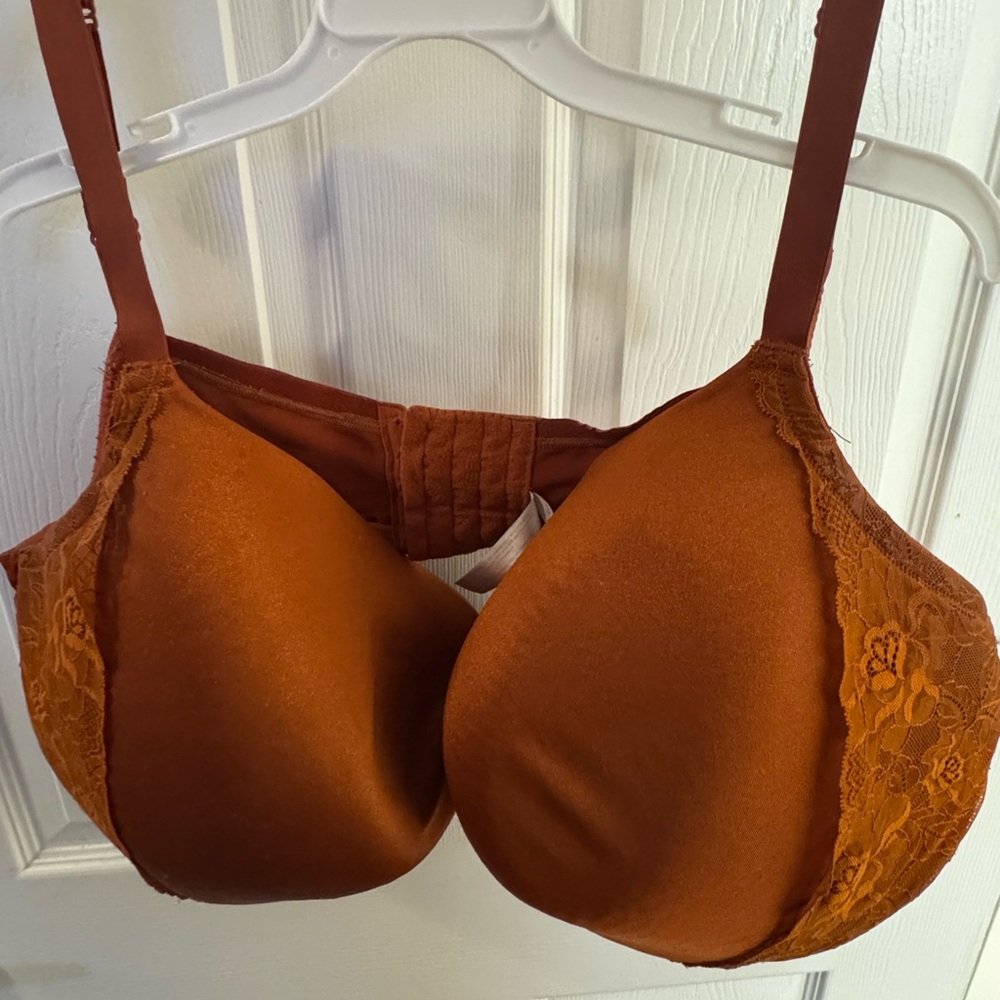 Cacique Warm Orange Lace Bra